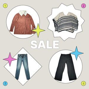 jackets and jeans bundle by hang ten, calypso, ann taylor, american eagle
